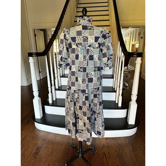 Vintage Boho Hippie Prairie Ruffle Dress Cottage Artsy Anthro Hawaiian Dress - Picture 8 of 12